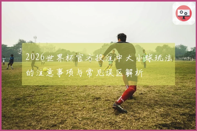 2026世界杯官方投注中大小球玩法的注意事项与常见误区解析